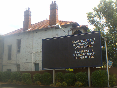 Photograph of a billboard, taken 11 March 2006