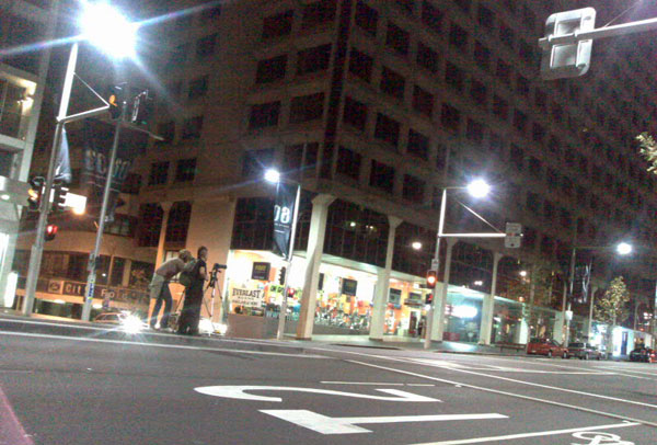 Photo of Pong on William Street during Earth Hour