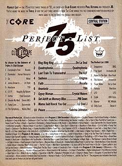 Triple J Club Escape Perfect List 1991: click for a close-up