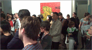 Photograph of crowd at Gallery 4A