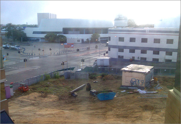 Photograph of a building site in Perth