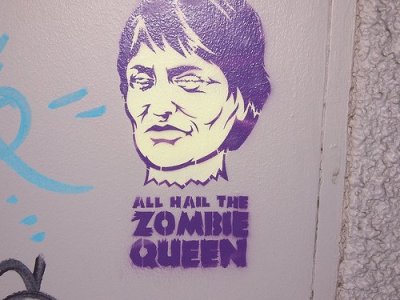 Photograph of Stencil Art: All Hail the Zombie Queen