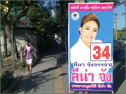 Photograph of Leena Jang election poster