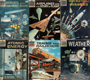 Collage of covers from How & Why Wonder Books from 1960 through to the 1970s