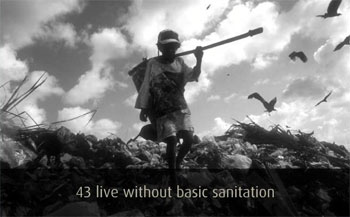 Screenshot of Miniature Earth: 43 live without basic sanitation