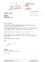 Thumbnail image of Australia 2020 Summit rejection letter