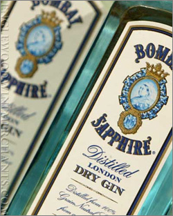 Photograph of Bombay Sapphire Gin bottle