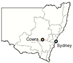 Cowra location map