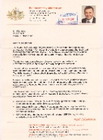 Scan of letter from Anthony Albanese MP