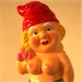 Photograph of Gnaomi the topless garden gnome