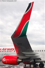 Kenya Airways Boeing 737, photo by Melanie Kotsopoulos