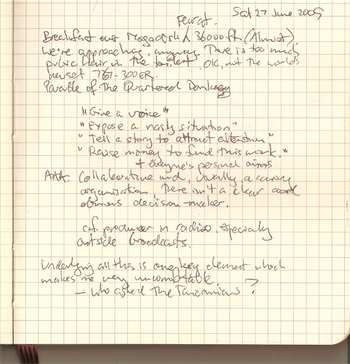 Photograph of a page from Stilgherrian's notebook