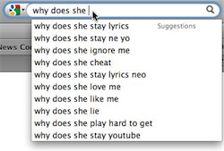 Screenshot of Google asking "Why does she..."