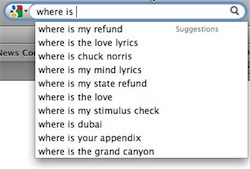 Screenshot of Google asking "Where is...?"