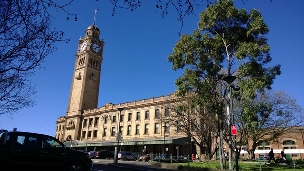 Winter in Sydney, dreadful: a photograph of Sydney Central station on a bright sunny day: click to embiggen