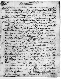 A page from Banks’ journal