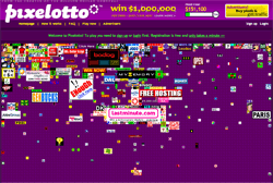 Screenshot of PixelLotto website