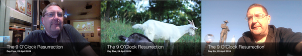 Screenshots from The 9 O'Clock Resurrection progress videos: click for YouTube playlist