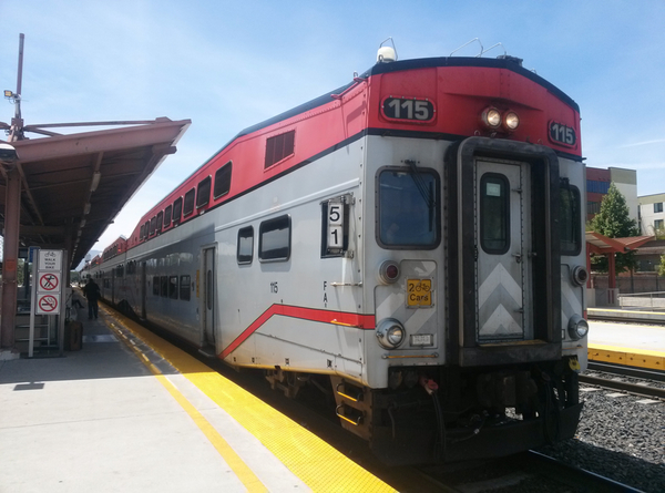 Caltrain at San Jose Diridon Station: click to embiggen