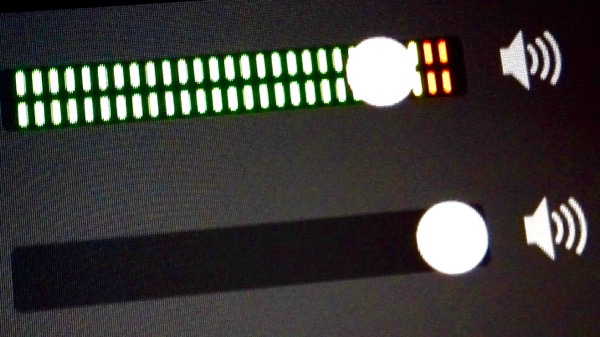 Screenshot of VU meter in Spreaker for OS X