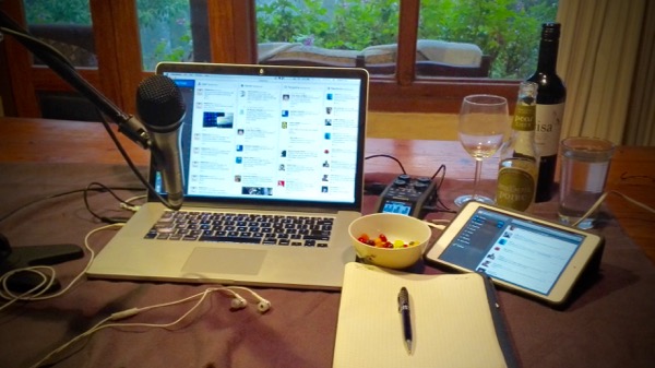 Photo of recording set-up